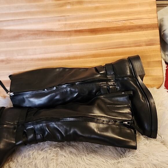 SAM EDELMAN FREDA TALL LEATHER RIDING BOOTS WOMENS SIZE 8.5 BLACK - Picture 13 of 16